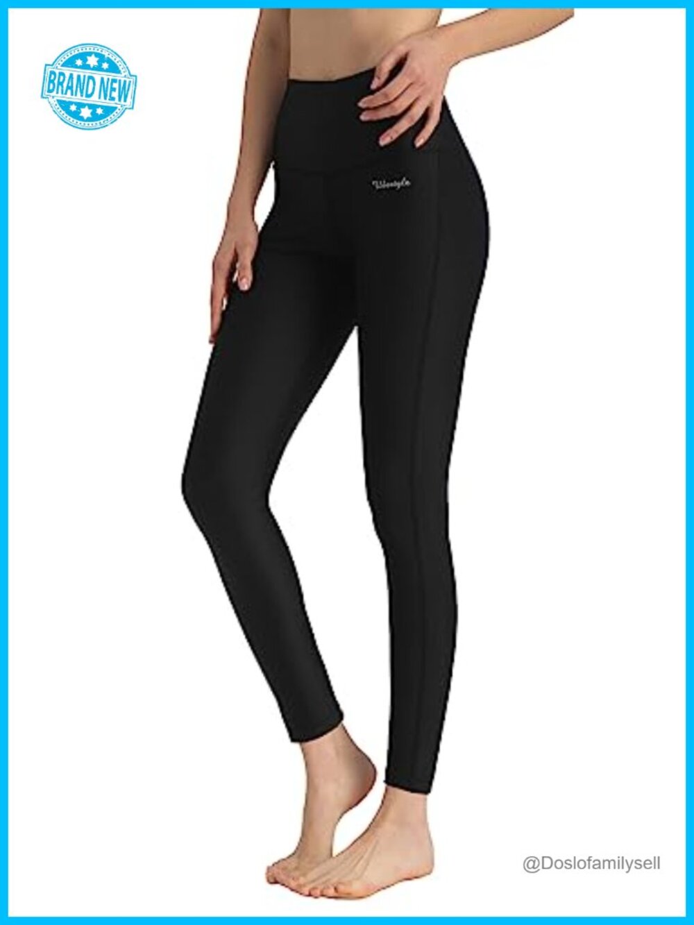 UPF 50+ High Waist Swim Pants Rash Guard Leggings